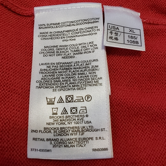 Brooks Brothers Supima Cotton Melon Sweater Vest - Picture 5 of 5